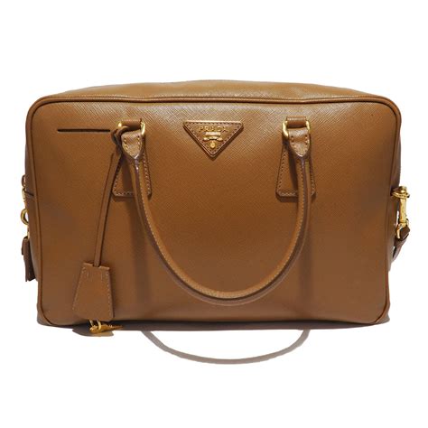 Prada Saffiano Marrone Pelle ref.880438 